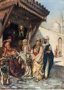 unknow artist, Arab or Arabic people and life. Orientalism oil paintings 596